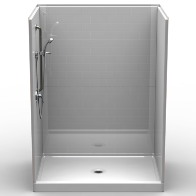 60 x 42 curbed shower kit