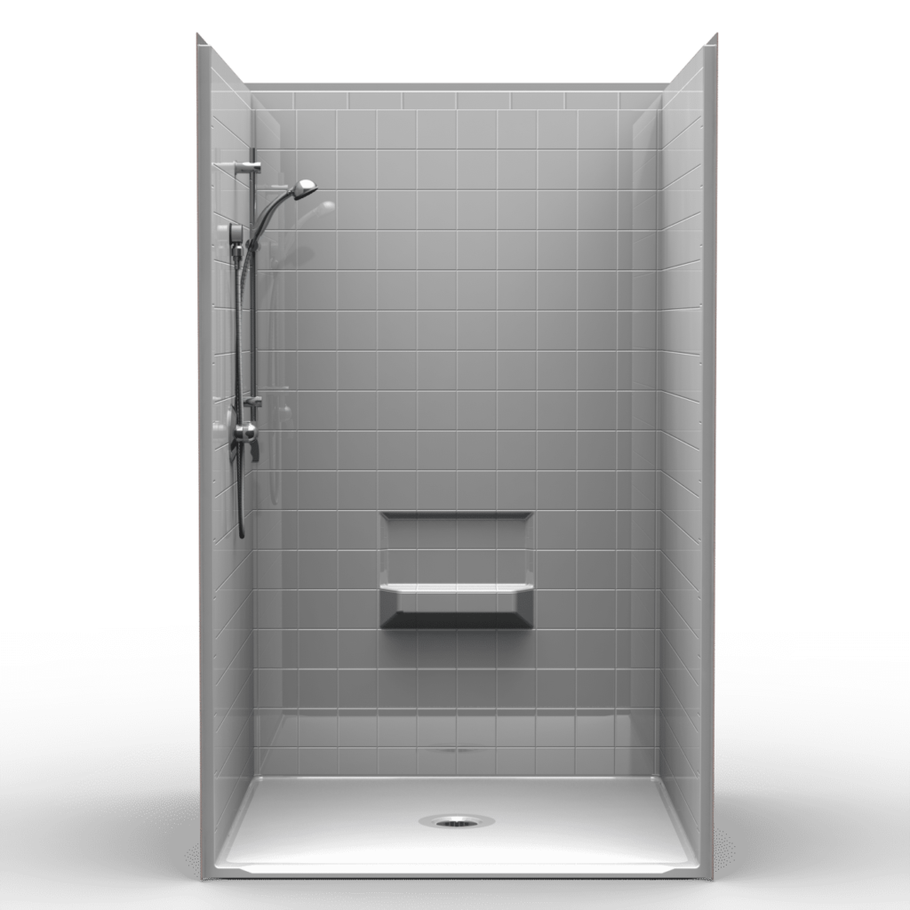 4LRS4236B5B Four Piece 42” x 36” Rollin Shower, .5” Threshold