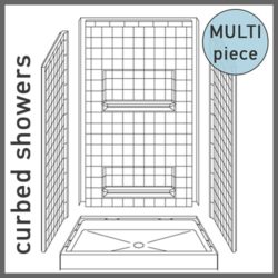 Multi-Piece Curbed Showers