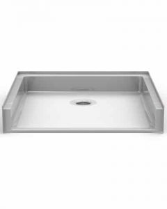 P4040B5T: One-Piece 40” x 40” Roll-in Shower Pan, .5” Threshold, Rear ...