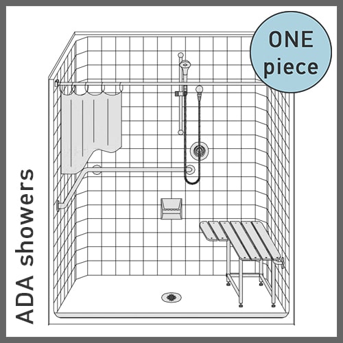 ADA Showers, Showers for Americans with Disabilities Act (ADA)