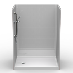 60 x 42 curbed shower kit