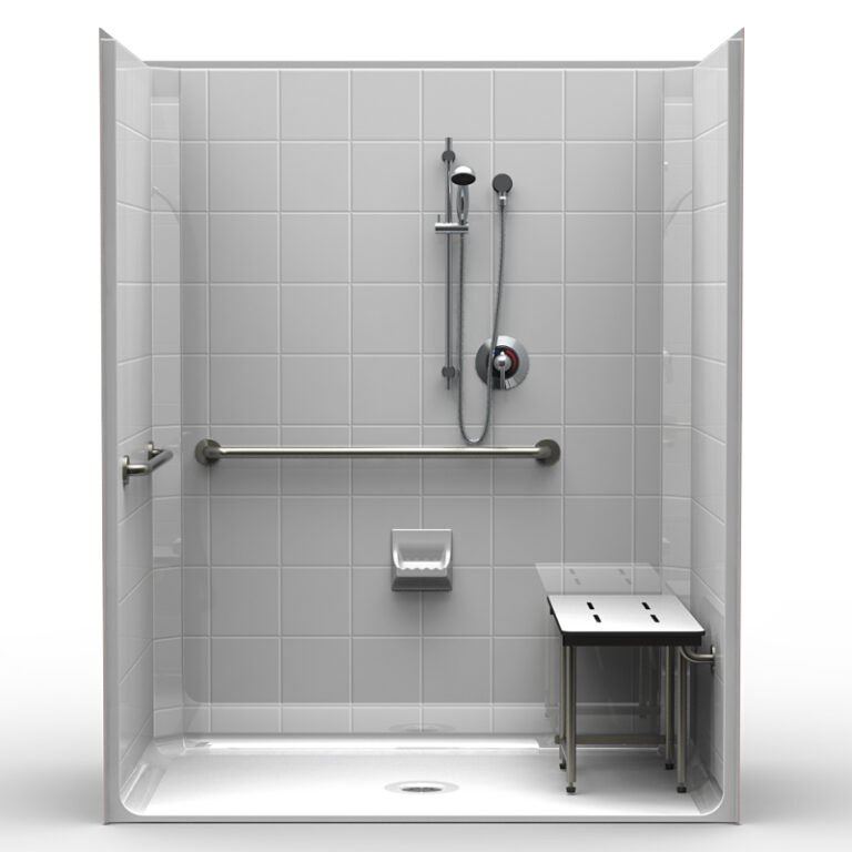 Best Bath Systems ADA Compliant Showers in 63" X 37" ORCA HealthCare
