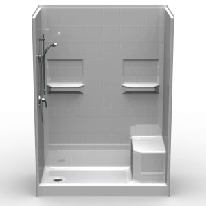 60 x 30 Walk-in Shower with Seat: Age in Place Safely